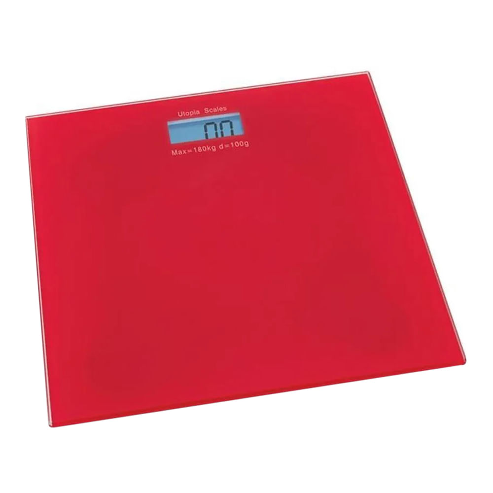 Balança Digital para Banheiro Ricaelle Max 180 KG Vermelho