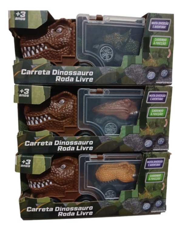 Encontraproduto.com.br - Carreta Dinossauro Sortido 3 Peças