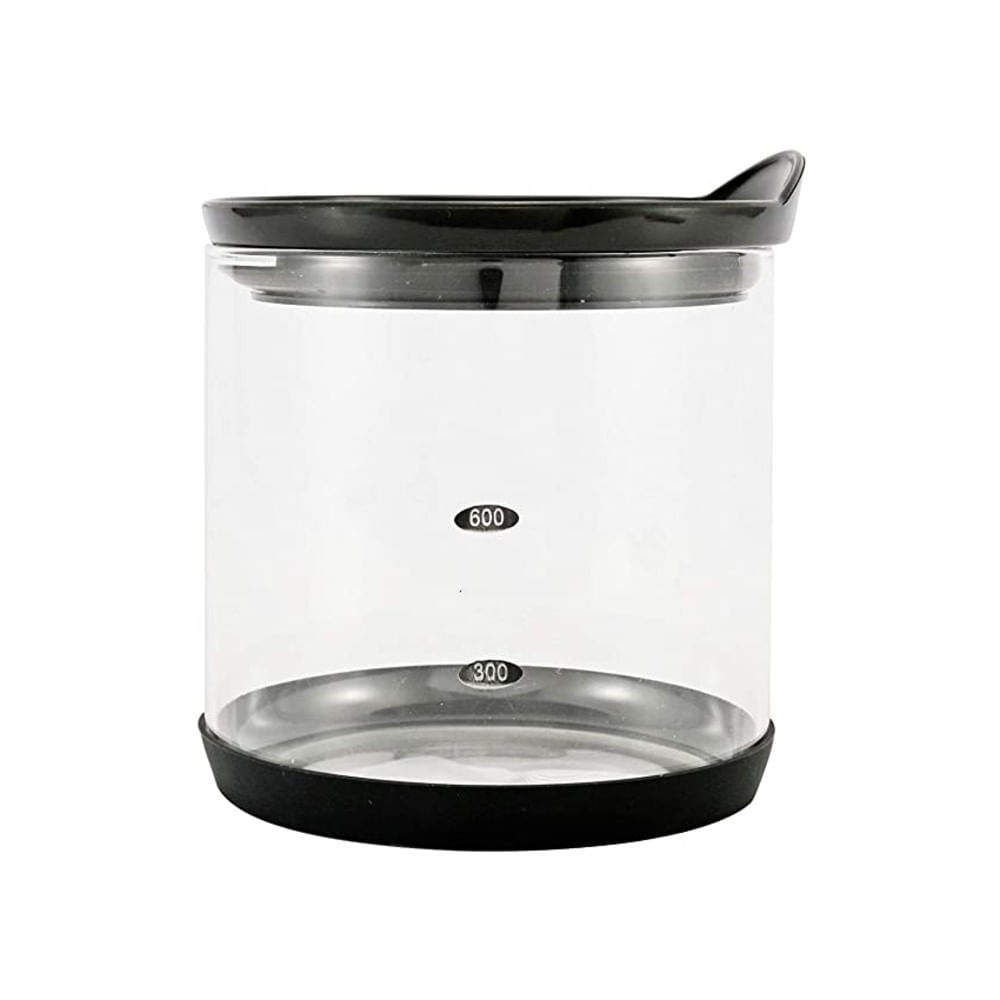 Pote De Vidro Borossilicato Empilhável 900 Ml Preto