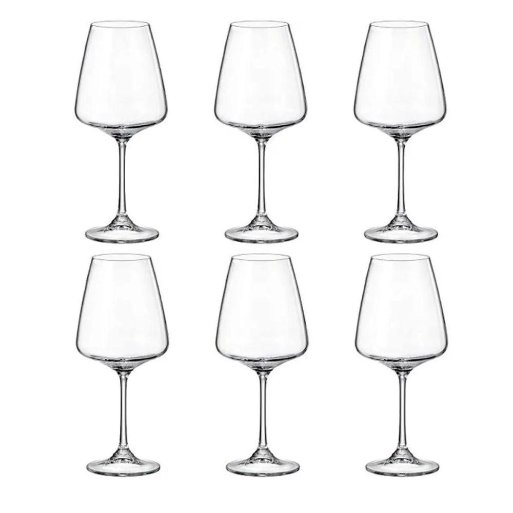 Jogo De Taças Para Vinho Tinto Em Cristal Corvus Com 6 Peças 450ml Bohemia
