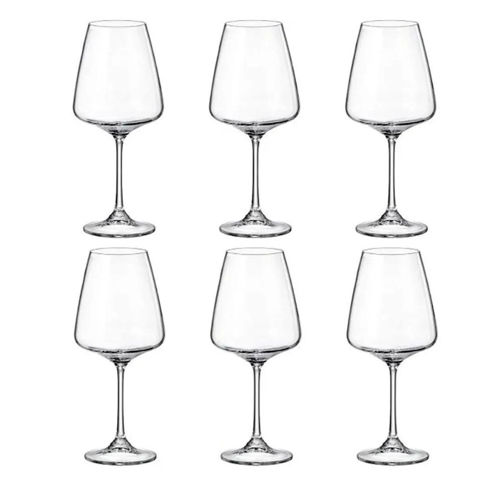 Encontraproduto.com.br - Jogo De Taças Para Vinho Tinto Em Cristal Corvus Com 6 Peças 450ml Bohemia