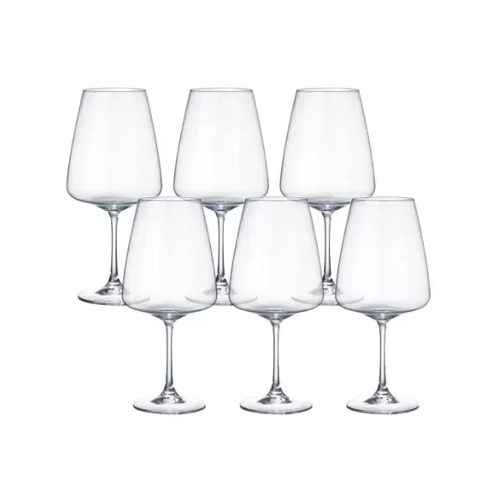 Encontraproduto.com.br - Taça de Cristal para Vinho Corvus 750 ml 6 Peças Bohemia