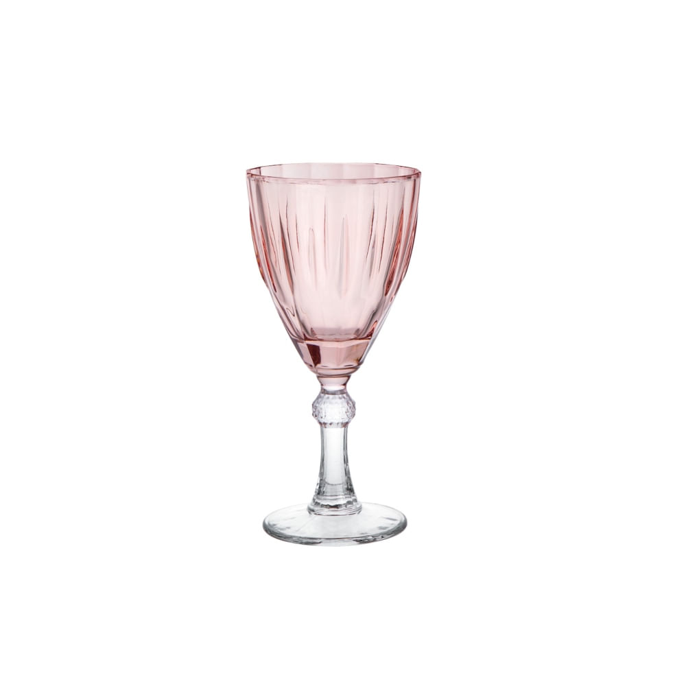 Taça para Água e Vinho Dominic Rosa 275 ml 6 Peças Hauskraft