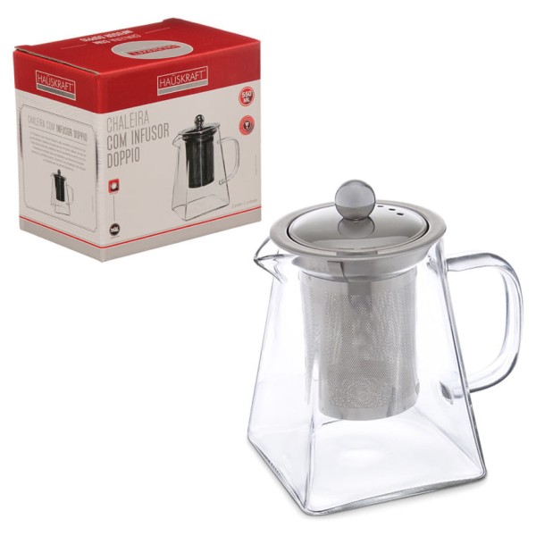 Encontraproduto.com.br - Chaleira Infusor Doppio Hauskraft 550 ml