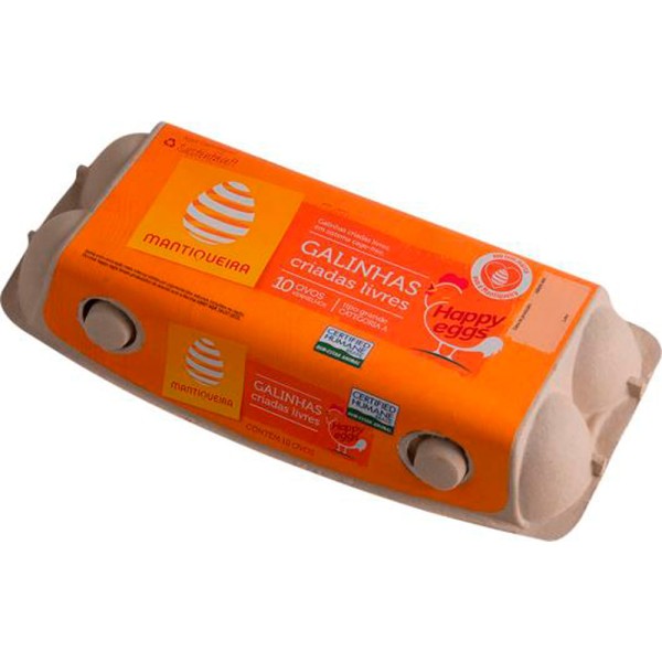 Encontraproduto.com.br - Ovos Happy Eggs Branco Grande C/ 10 Unid