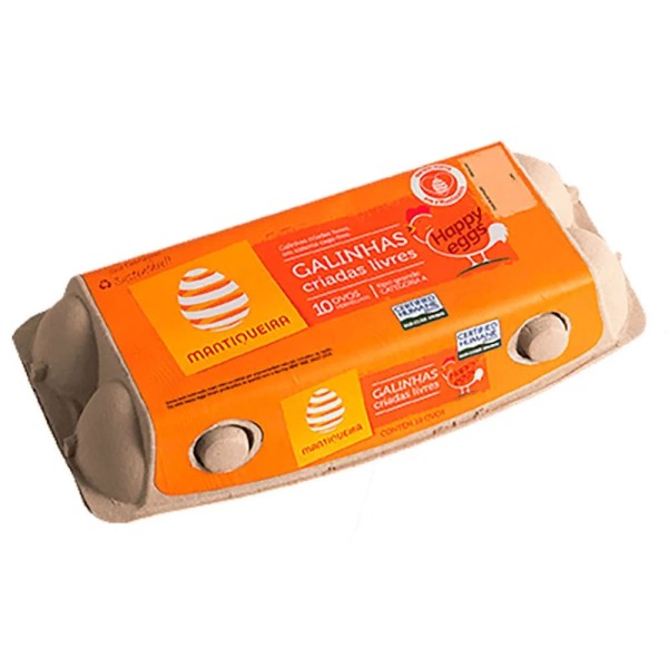 Encontraproduto.com.br - Ovos Happy Eggs Branco Grande C/ 10 Unid