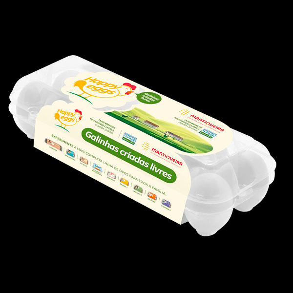 Encontraproduto.com.br - Ovos Happy Eggs Branco Grande C/ 10 Unid