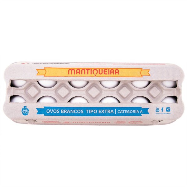 Ovos Brancos Extra Mantiqueira com 12 Unidades