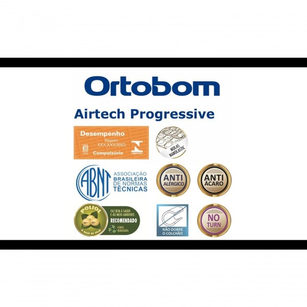Encontraproduto.com.br - Colchão Casal Molas Nanolastic Airtech Progressive (128x188x35) - Ortobom