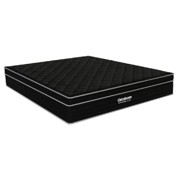 Colchão Queen Star 158X198X38cm Superpocket Eps D45 Ortobom - Preto