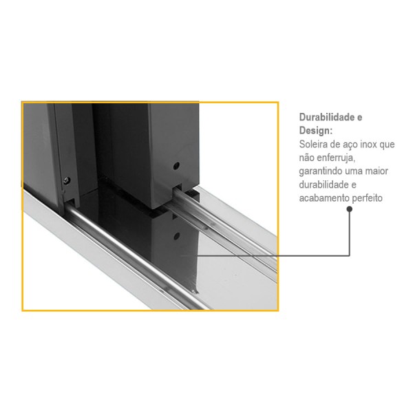 Encontraproduto.com.br - Porta Sasazaki 217X160X12Cm Correr Quadriculada Belfort 69512623 - Direita - Aço