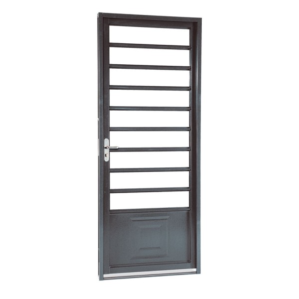 Encontraproduto.com.br - Porta de Aço de Abrir Belfort com Almofada com Divisão 1 Folha Abertura Direita 217x87x6,5 - Sasazaki