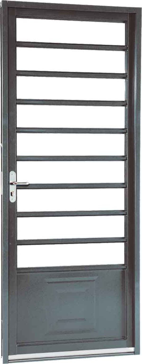 Encontraproduto.com.br - Porta de Aço de Abrir Belfort com Almofada com Divisão 1 Folha Abertura Direita 217x87x6,5 - Sasazaki