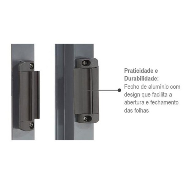 Encontraproduto.com.br - Janela de Aço Veneziana de Correr Multiflex Silenfort com Grade Elo 6 Folhas 100x200x16 - Sasazaki