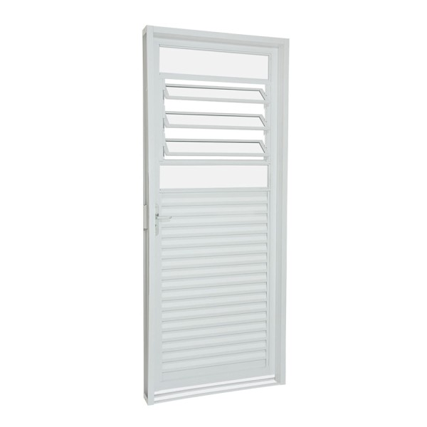 Encontraproduto.com.br - Porta Veneziana Basculante Aço Branco 217x87x6 Prátika Sasazaki