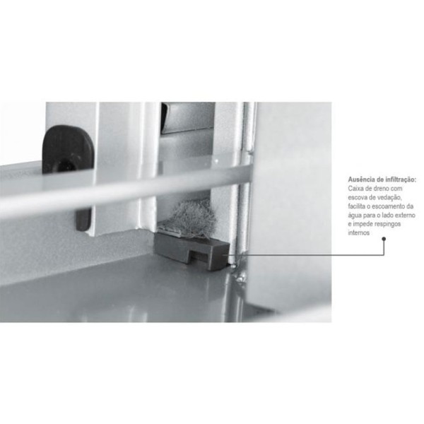 Encontraproduto.com.br - Janela de Correr Aço 2 Folhas sem Grade 100x120x12cm Abertura Direita Vidro Liso - Branco - Prátika Sasazaki