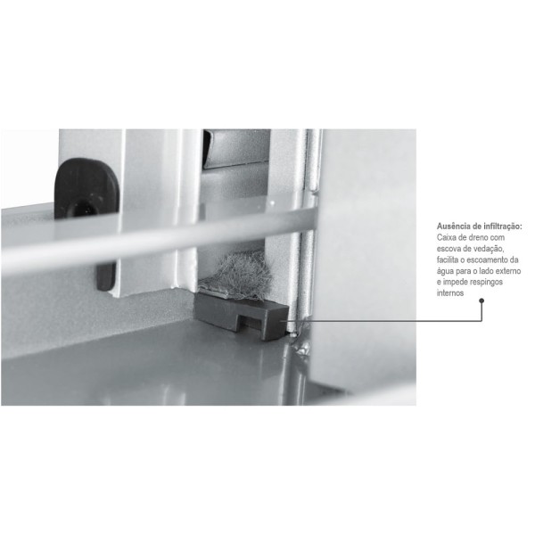 Encontraproduto.com.br - Janela de Correr Aço 2 Folhas sem Grade 100x120x12cm Abertura Direita Vidro Liso - Branco - Prátika Sasazaki
