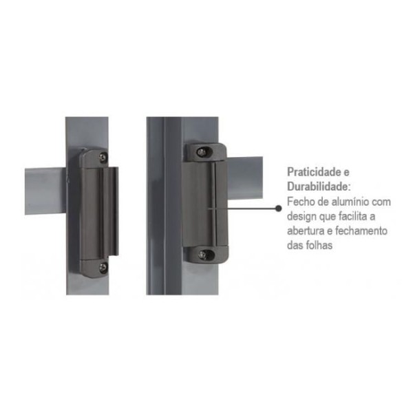 Encontraproduto.com.br - Janela de Correr Aço Belfort 100x120 com Grade 4 Folhas sem Bandeira Sasazaki