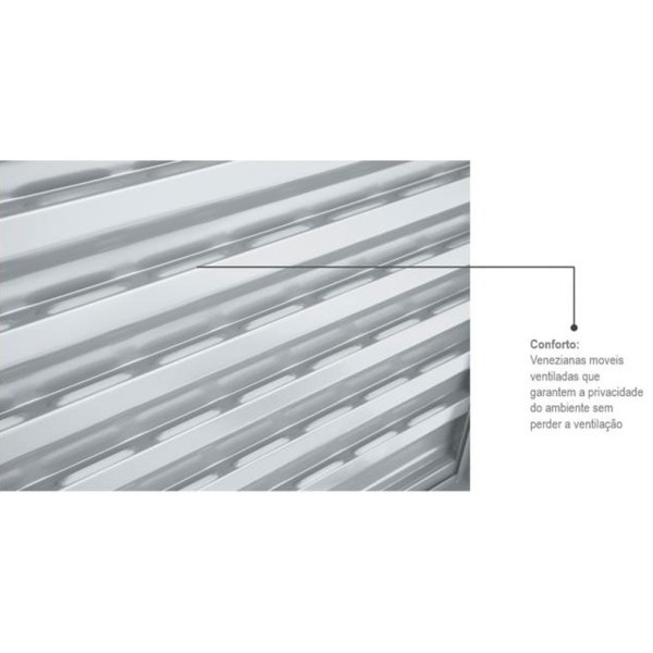 Encontraproduto.com.br - Porta-Balcão Sasazaki 217X160X12Cm PratikaÂÂ Correr Veneziana Branca 26341035 - Direita - Aço