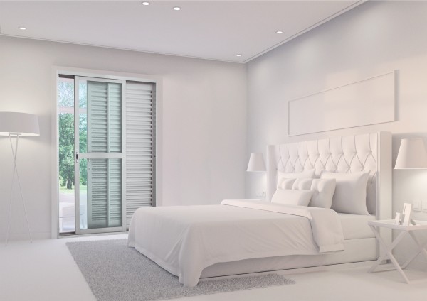 Encontraproduto.com.br - Porta-Balcão Sasazaki 217X160X12Cm PratikaÂÂ Correr Veneziana Branca 26341035 - Direita - Aço