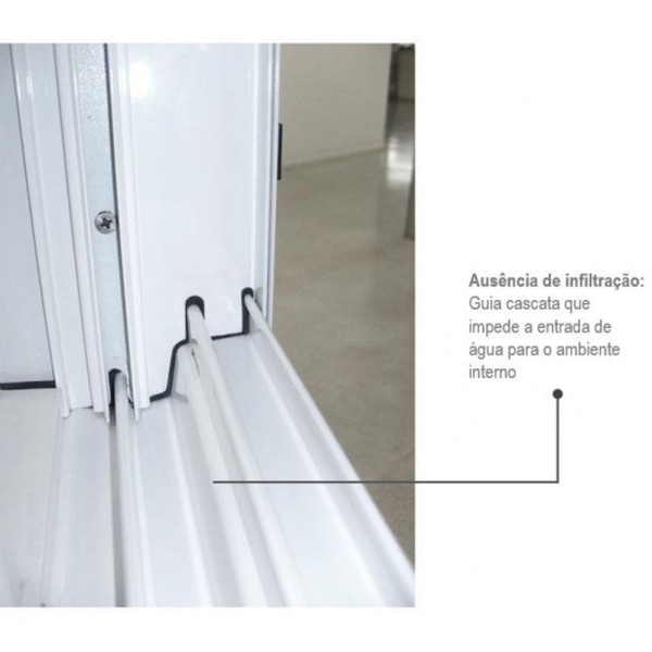 Encontraproduto.com.br - Janela de correr 4 folhas Alumifort 100x150x6,4cm divisão Sasazaki