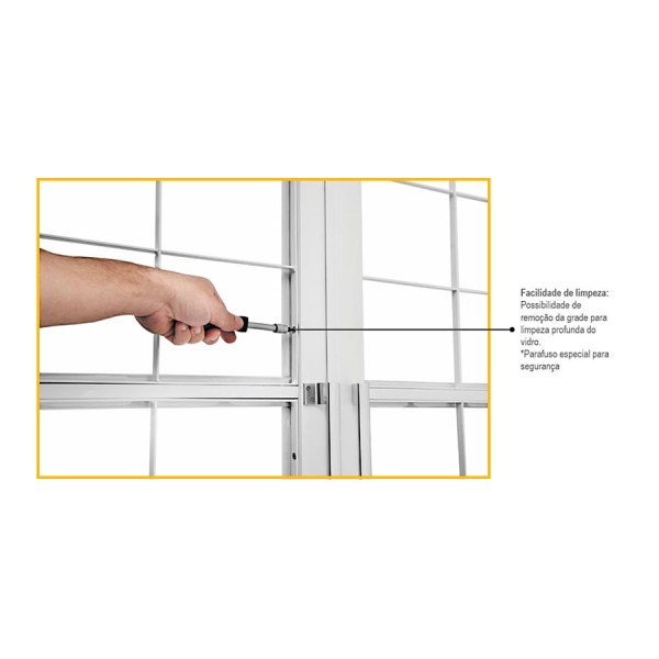 Encontraproduto.com.br - Porta Sasazaki 217X200X12Cm Kompacta Correr Quadriculada 4 Folhas Branca 26324505 - Aço
