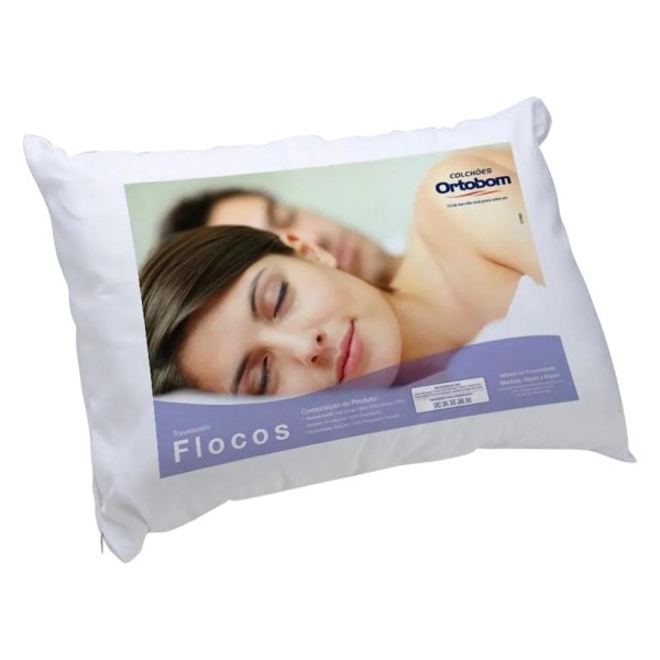 Encontraproduto.com.br - Travesseiro 45x65cm Ortobom Flocos