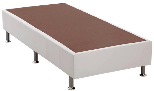 Box Ortobom Solteiro Corino Branco 88 x 188 x 23 CM