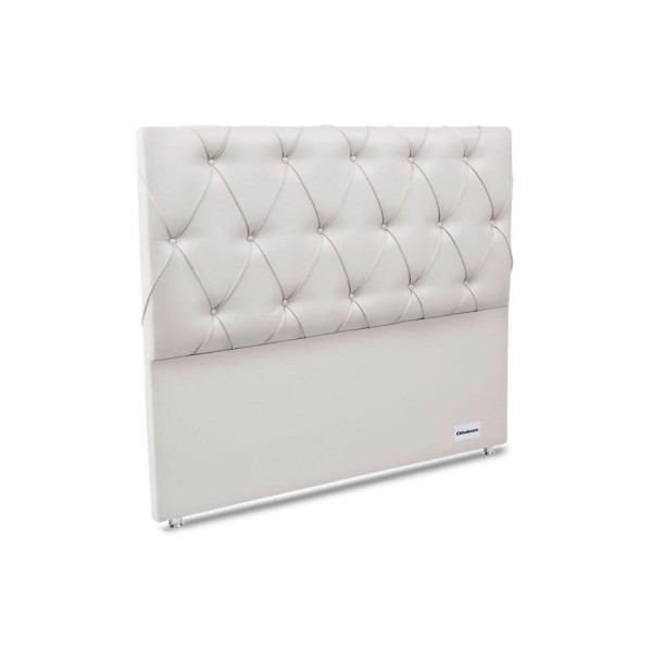 Cabeceira Cama Box Estofada Murat Facto White Casal - Courano Branco - Ortobom