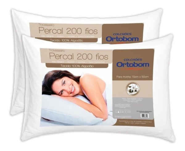 Encontraproduto.com.br - Travesseiro Percal 200 fios