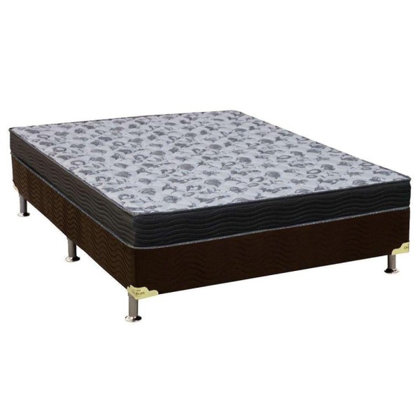 Encontraproduto.com.br - Conjunto Box Casal: Colchão Anatômico Ortobom D33/ep Fort Te