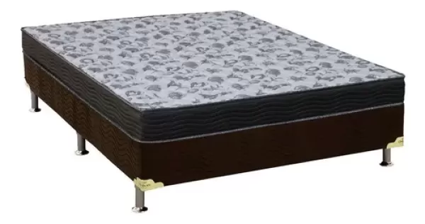 Encontraproduto.com.br - Conjunto Box Casal: Colchão Anatômico Ortobom D33/ep Fort Te