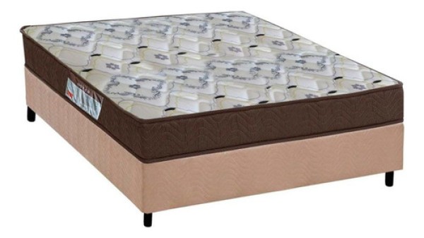 Encontraproduto.com.br - Conjunto Box Casal: Colchão Anatômico Ortobom D45-ep Fort Tech Iso 150 + Base Crc Suede Clean