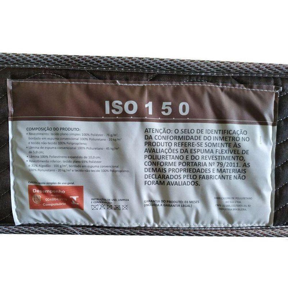 Encontraproduto.com.br - Conjunto Box Viúva: Colchão Anatômico Ortobom D45- Fort Tech Iso 150 + Base Crc Suede Brown(128x188x18)