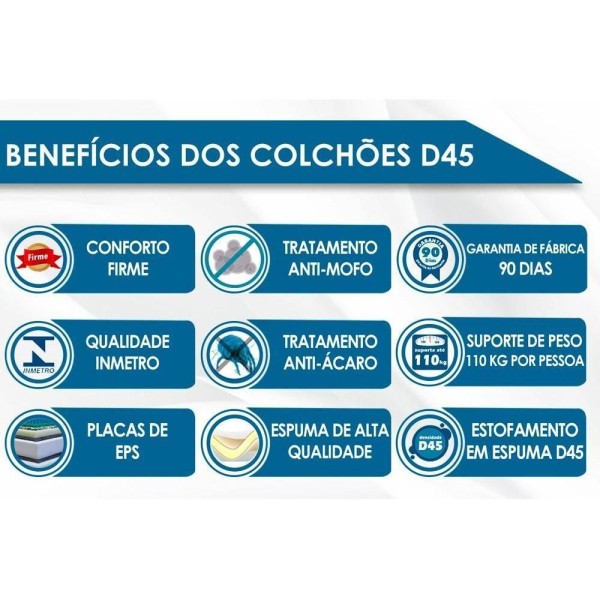 Encontraproduto.com.br - Conjunto Box Casal: Colchão Anatômico Ortobom D45- Fort Tech Iso 150 + Base Crc Suede Brown(138x188x18)