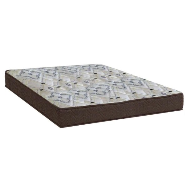 Encontraproduto.com.br - Conjunto Box Casal: Colchão Anatômico Ortobom D45- Fort Tech Iso 150 + Base Crc Suede Brown(138x188x18)