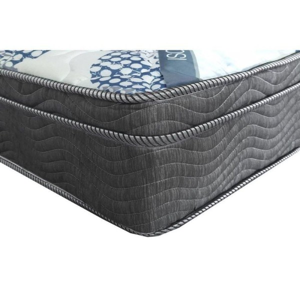 Encontraproduto.com.br - Cama Box Viúva: Colchão Molas Ortobom Superpocket Iso Firme + Base Crc Suede Cinza(128X188)