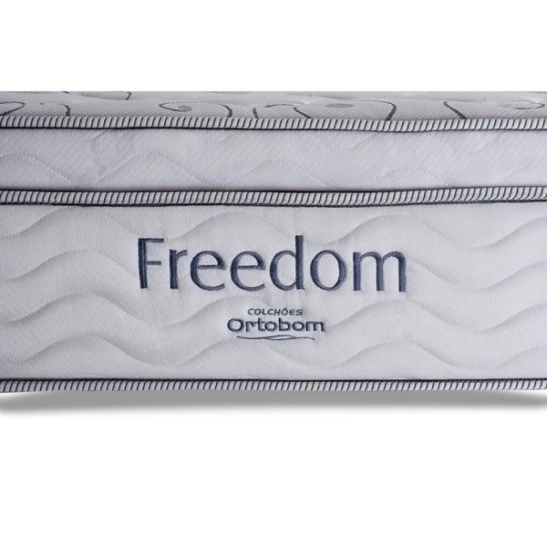 Encontraproduto.com.br - Colchão Solteiro Espuma Visco Molas Ensacadas Superpocket Freedom Ortopillow (88x188x32) - Ortobom