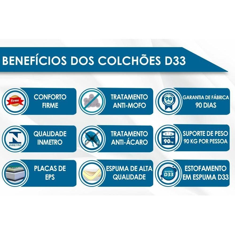 Cama Box Queen: Colchão Espuma Ortobom D33-ep Fort Tech Iso 100 + Base Crc Suede Black(158x198)