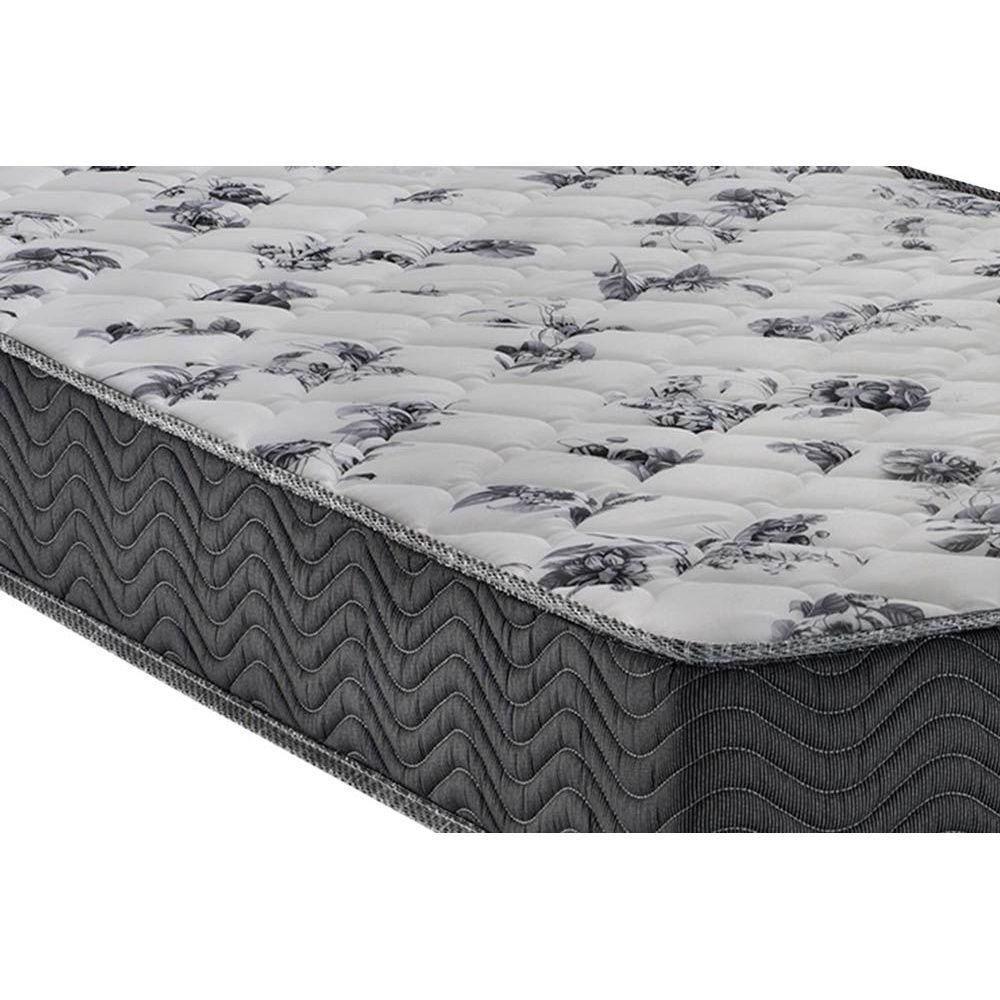 Encontraproduto.com.br - Cama Box Queen: Colchão Espuma Ortobom D33-ep Fort Tech Iso 100 + Base Crc Suede Black(158x198)