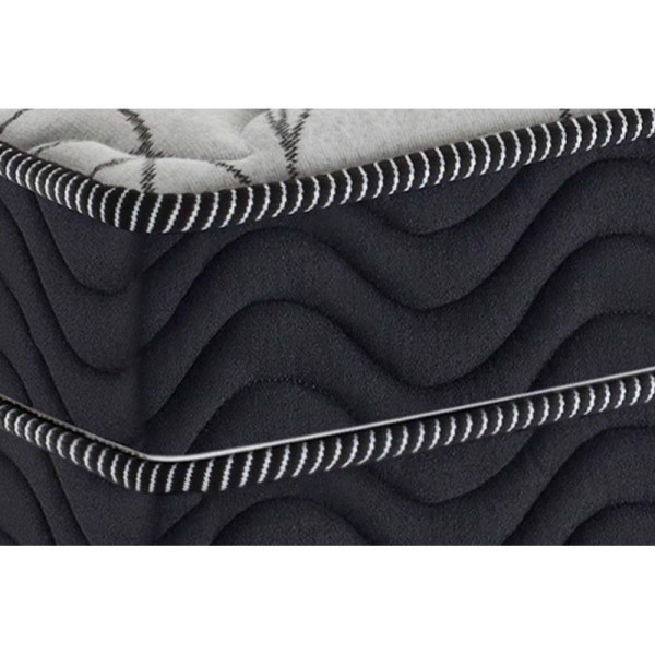 Encontraproduto.com.br - Cama Box Baú Solteiro: Colchão Molas Ortobom Nanolastic Airtech Progressive + Base Crc Suede Black(88x188)