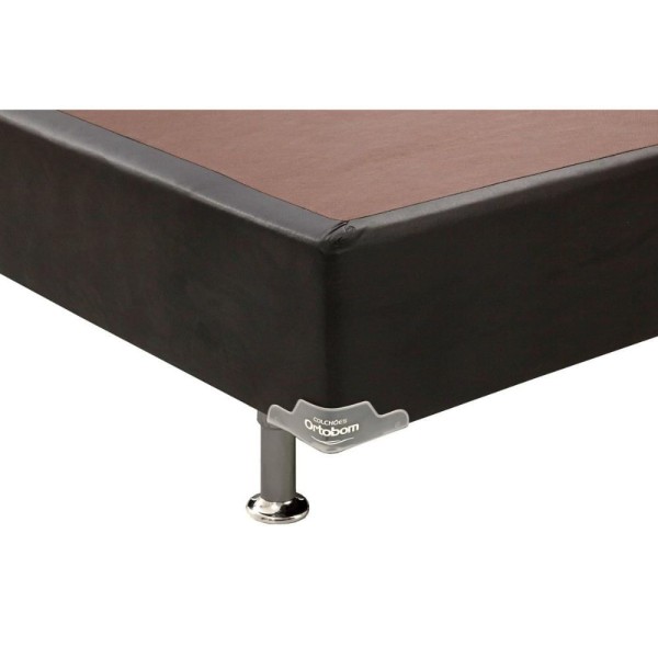 Encontraproduto.com.br - Cama Box Base Viúva Universal Courano Nero Black (128x188x20) - Ortobom