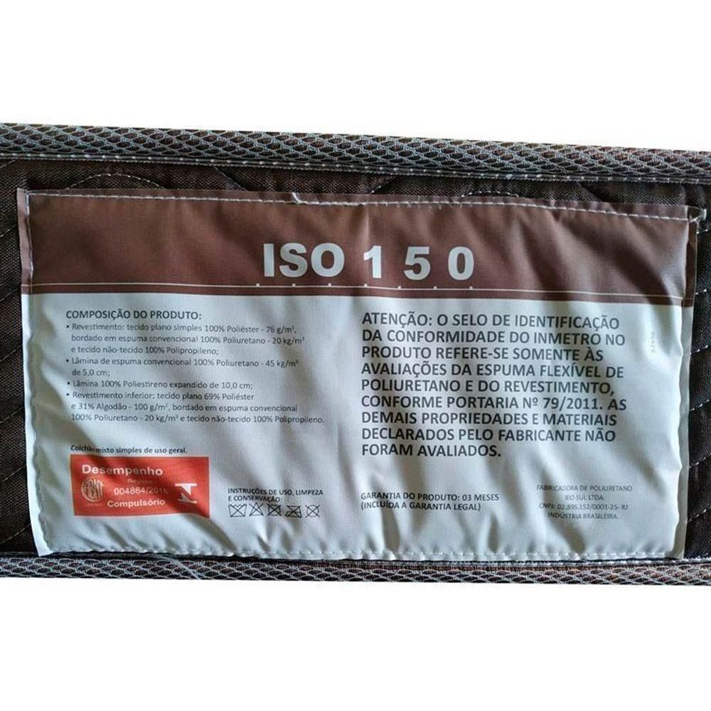 Cama Box Baú Casal: Colchão Espuma D45 Ortobom / Ep Iso 150 Mega Firme + Base Black(138X188)