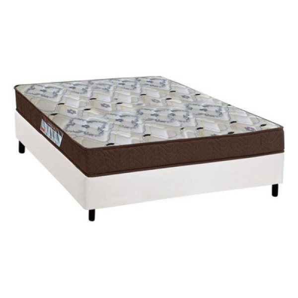 Encontraproduto.com.br - Cama Box Viúva: Colchão Espuma D45 Ortobom /Ep Anatômico Fort Tech Iso 150 + Base White(128X188)