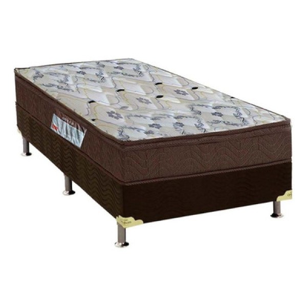 Encontraproduto.com.br - Cama Box Colchão Espuma D45 Ortobom -ep Fort Tech Iso 150 Mega FirmeBase Suede Brown(78x188)