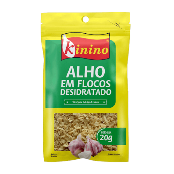 Encontraproduto.com.br - Alho em Flocos Desidratado Kinino 20g