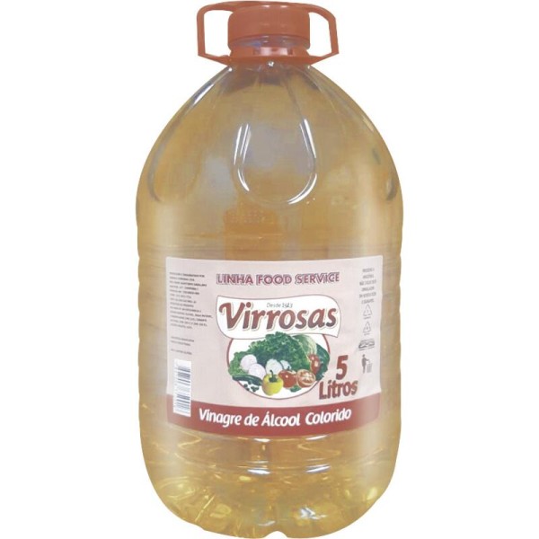 Encontraproduto.com.br - Vinagre Virrosas Álcool Colorido Bombona com 5L