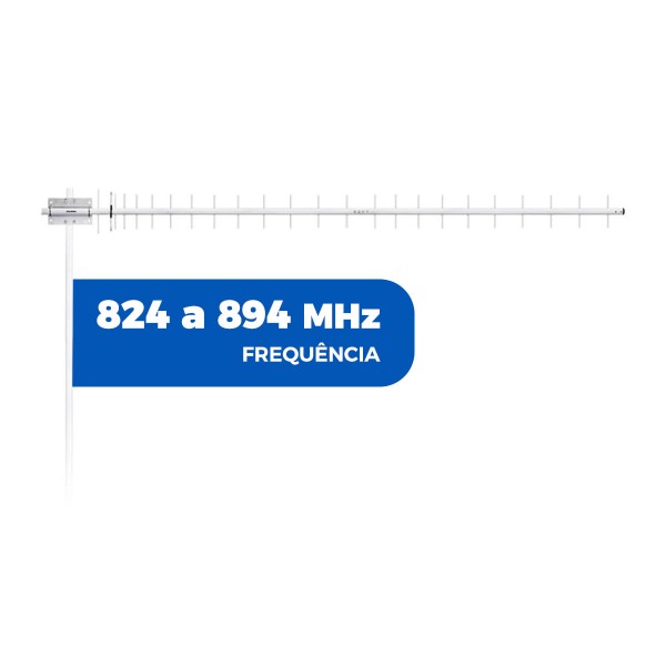 Encontraproduto.com.br - Antena Celular 850 MHz 20 dBi com Cabo RGC213 20 metros para Repetidor