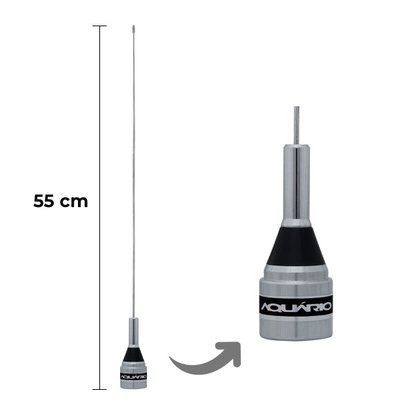 Encontraproduto.com.br - Antena Móvel 5/8 Dobrável com Suporte para Caminhonete e Cabo RGC 3,5m