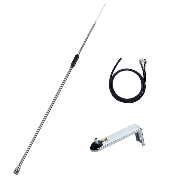 Antena PX Argentina Base Prolongada Completa com Suporte e Cabo 5,5 metros